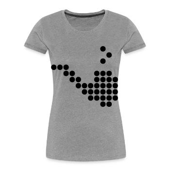 pipe dots - Frauen Premium Bio T-Shirt - Navy - Vorne - Mia (176cm)