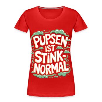 Furzen Spruch Pupsen Stinken Furz Geschenk - Frauen Premium Bio T-Shirt - Navy - Vorne - Mia (176cm)
