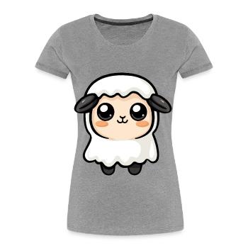Sheep Halloween Comic Ghost - Women's Premium Organic T-Shirt - navy - Front - Mia (176cm)