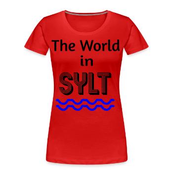 The World in Sylt - Women's Premium Organic T-Shirt - navy - Front - Mia (176cm)