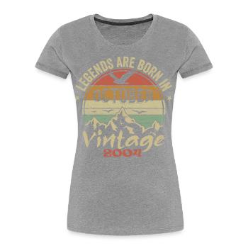 Awesome Since October 2004 - October 2004 Gift - Women's Premium Organic T-Shirt - navy - Front - Mia (176cm)