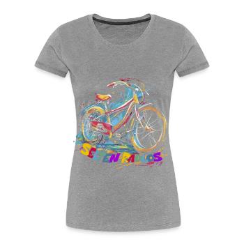 Selten Radlos Radfahrer - Frauen Premium Bio T-Shirt - Navy - Vorne - Mia (176cm)
