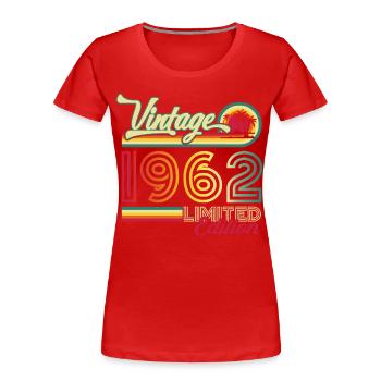 Original vintage 1962 50th birthday gift - Women's Premium Organic T-Shirt - navy - Front - Mia (176cm)