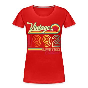 Original vintage 1992 30th birthday gift - Women's Premium Organic T-Shirt - navy - Front - Mia (176cm)