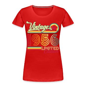 Original vintage 1956 66th birthday gift - Women's Premium Organic T-Shirt - navy - Front - Mia (176cm)