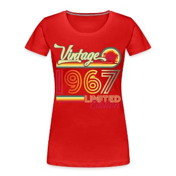 Original vintage 1967 55th birthday gift - Women's Premium Organic T-Shirt - navy - Front - Mia (176cm)
