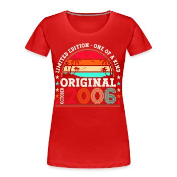Original October 2006 16th Birthday Gift Cool - Women's Premium Organic T-Shirt - navy - Front - Mia (176cm)
