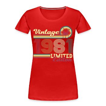 Original vintage 1981 41st birthday gift - Women's Premium Organic T-Shirt - navy - Front - Mia (176cm)