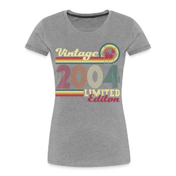 Original vintage 2004 18th birthday gift - Women's Premium Organic T-Shirt - navy - Front - Mia (176cm)