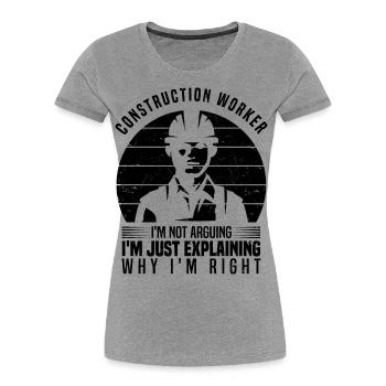 Electrician - Women's Premium Organic T-Shirt - navy - Front - Mia (176cm)