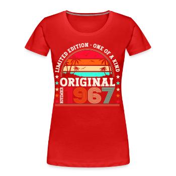 Original November 1967 55th birthday gift - Women's Premium Organic T-Shirt - navy - Front - Mia (176cm)