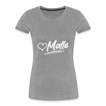 Cœur de Malle - T-shirt bio Premium Femme - bleu marine - Devant - Mia (176cm)