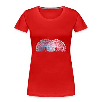 Cute Peacock - Women's Premium Organic T-Shirt - navy - Front - Mia (176cm)