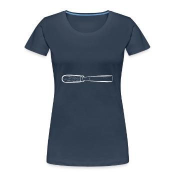 Woodworking carving carpenter - Women's Premium Organic T-Shirt - navy - Front - Mia (176cm)