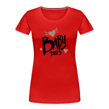 Baby 2023 - Newborn 2023 Baby Gift - Women's Premium Organic T-Shirt - navy - Front - Mia (176cm)