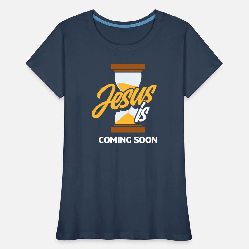 Pasteur Jésus à venir Bientôt Pasteur T-shirt bio Premium Femme