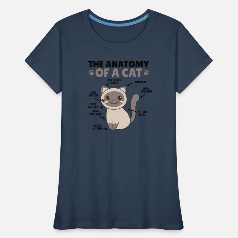 l’anatomie d’un chat explication d’un chat T-shirt bio Premium Femme