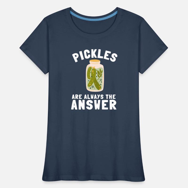 Cornichons Concombre Cornichon Lover Pot de cornichon en conserve T-shirt bio Premium Femme