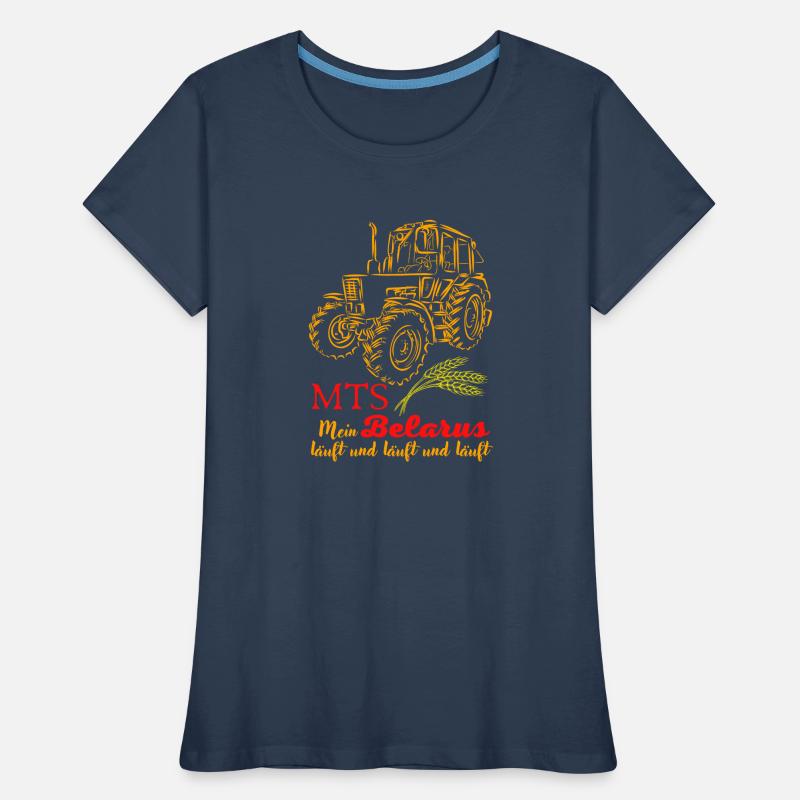 Biélorussie MTS / Ma Biélorussie est en cours d'exécution et en cours d'exécution. nostalgie de la RDA T-shirt bio Premium Femme