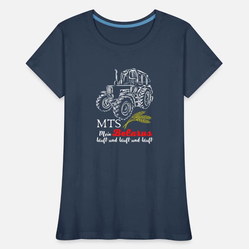 Biélorussie MTS / Ma Biélorussie est en cours d'exécution et en cours d'exécution. nostalgie de la RDA T-shirt bio Premium Femme