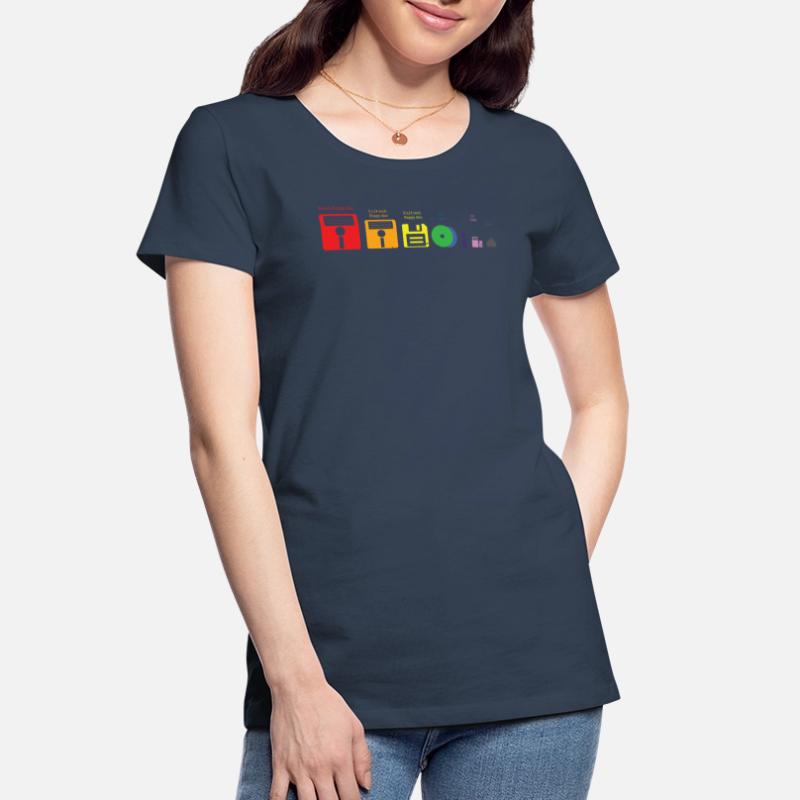 Evolution Speichermedium Disc USB Cloud Frauen Premium Bio T-Shirt