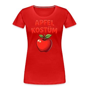 Apfel Kostüm Obst Frucht Fasching Karneval Früchte - Frauen Premium Bio T-Shirt - Navy - Vorne - Mia (176cm)