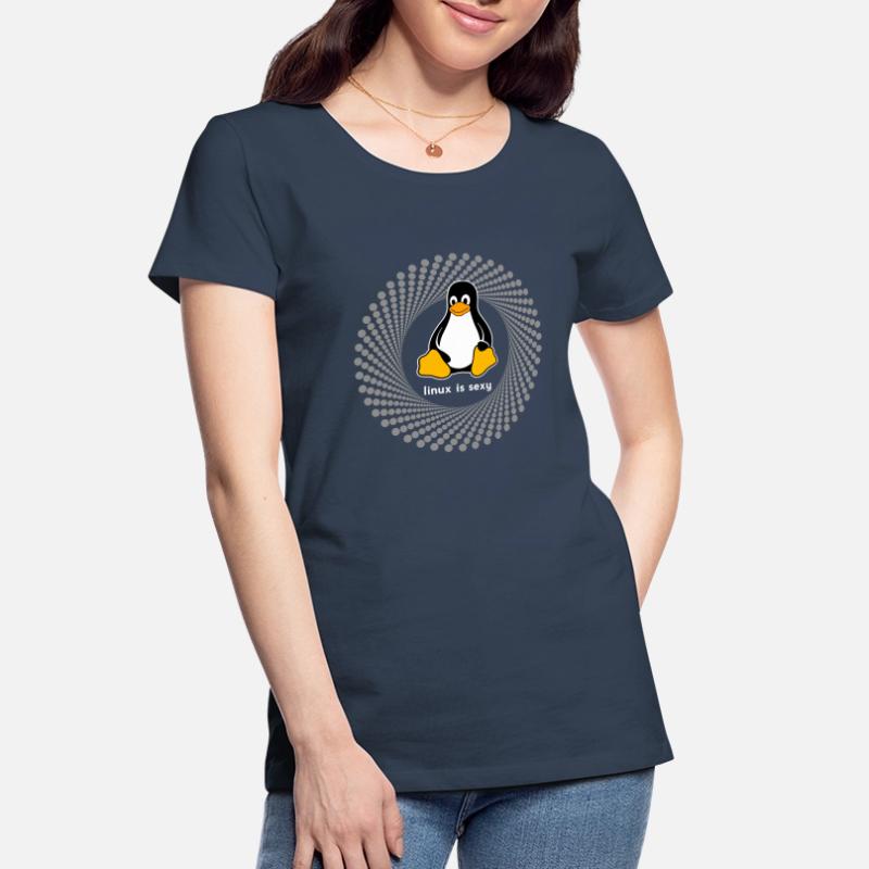 Pingouin pc Computer Nerd sysadmin programme geek T-shirt bio Premium Femme