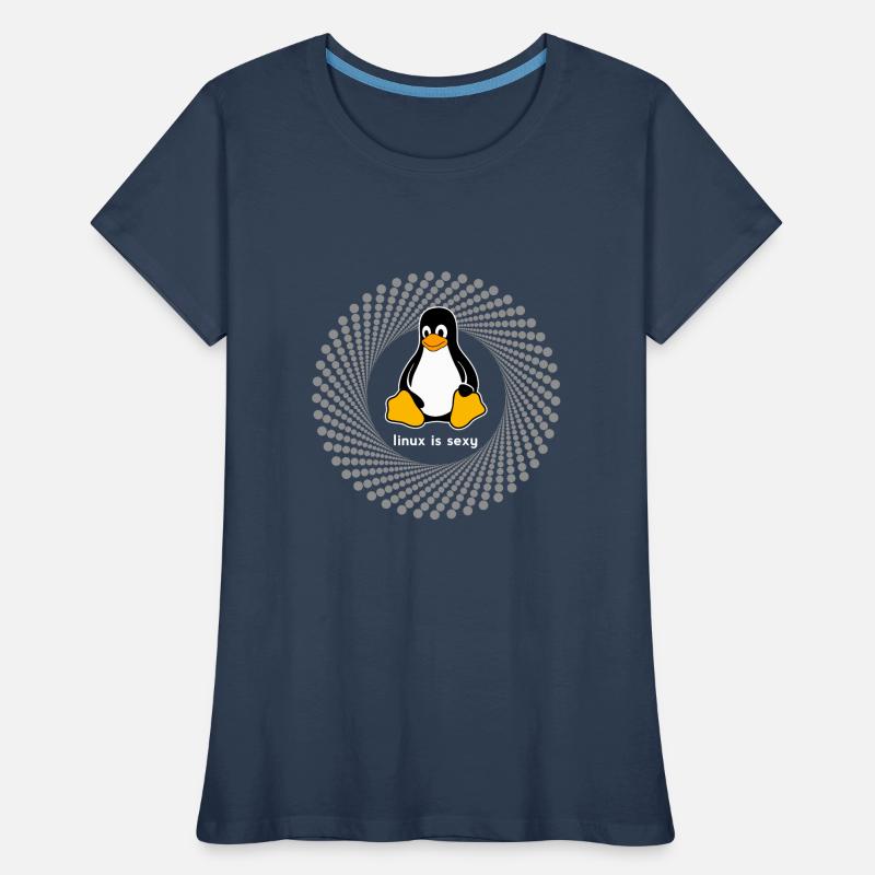 Pingouin pc Computer Nerd sysadmin programme geek T-shirt bio Premium Femme
