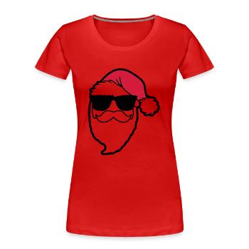 santa_claus_hohoho_4a - Frauen Premium Bio T-Shirt - Navy - Vorne - Mia (176cm)