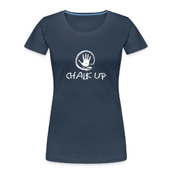 Bouldering Climbing - Women's Premium Organic T-Shirt - navy - Front - Mia (176cm)