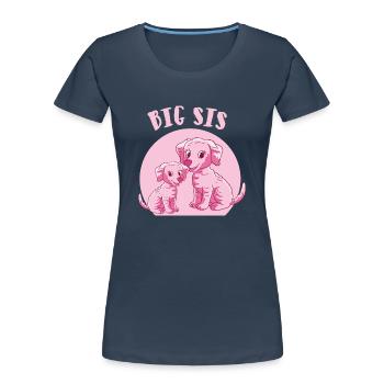 big sister dogs - Women's Premium Organic T-Shirt - navy - Front - Mia (176cm)