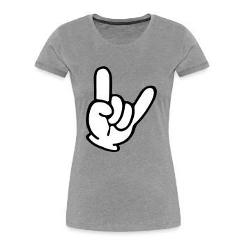 hand comic party - Frauen Premium Bio T-Shirt - Navy - Vorne - Mia (176cm)