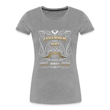 Jahrgang 1987 Legende Geburtsjahr 1987 Geschenk - Frauen Premium Bio T-Shirt -  - Vorne - Mia (176cm)