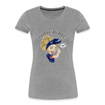 Australian Girl Unbreakable I Heritage Australia - Frauen Premium Bio T-Shirt - Navy - Vorne - Mia (176cm)