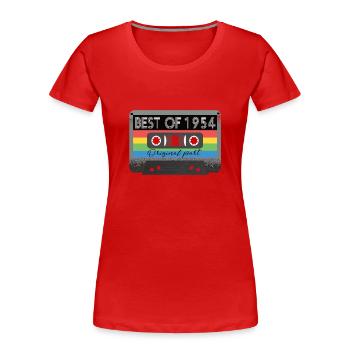 Best Of 1954 Vintage Cassette Retro Birthday - Women's Premium Organic T-Shirt - navy - Front - Mia (176cm)