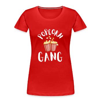 Popcorn Machine Movie Lover Theater Cinema - Women's Premium Organic T-Shirt - navy - Front - Mia (176cm)