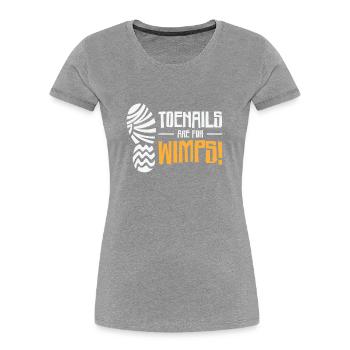 Jogger Runner Marathon Jogging Ski de fond - T-shirt bio Premium Femme - bleu marine - Devant - Mia (176cm)