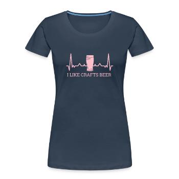 Ich Mag Handwerksbieralkoholbrauer, Die Brauer - Frauen Premium Bio T-Shirt - Navy - Vorne - Mia (176cm)