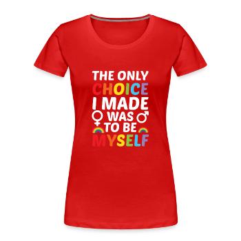 The Only Choice I Made Was To Be Myself Bisexual G - Frauen Premium Bio T-Shirt - Navy - Vorne - Mia (176cm)