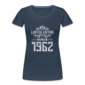 Édition limitée 1962 - T-shirt bio Premium Femme - bleu marine - Devant - Mia (176cm)