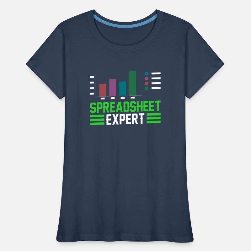 Spreadsheet Experte Tabelle Arbeit Buchhalter Frauen Premium Bio T-Shirt