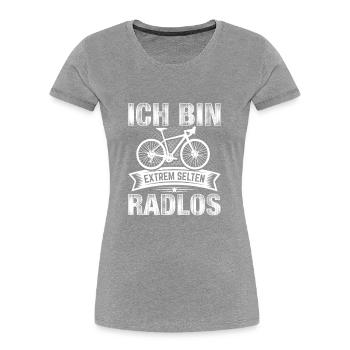 Fahrrad Fahrradfahrer Rad - Frauen Premium Bio T-Shirt - Navy - Vorne - Mia (176cm)