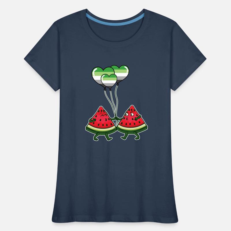 Paire de pastèque Aromantic Pride T-shirt bio Premium Femme