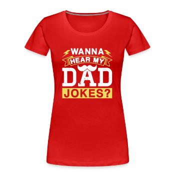 Dad Joke Papa Joke Father Jokes - Women's Premium Organic T-Shirt - navy - Front - Mia (176cm)