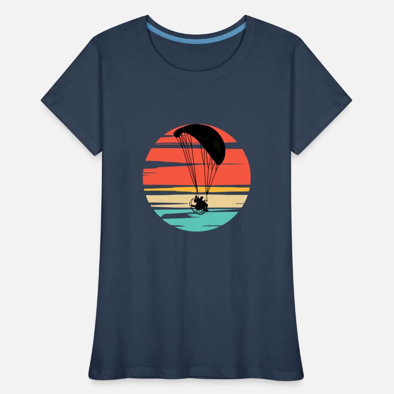 Paramotoring Powered Paragliding Sunset Women's Premium Organic T-Shirt