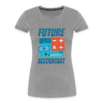 Accountant Bookkeeper Accounting - Women's Premium Organic T-Shirt - navy - Front - Mia (176cm)