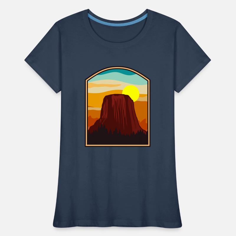 Devils Tower National Monument Frauen Premium Bio T-Shirt