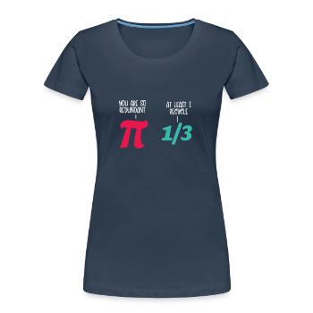 Math Fun Pi - T-shirt bio Premium Femme - bleu marine - Devant - Mia (176cm)
