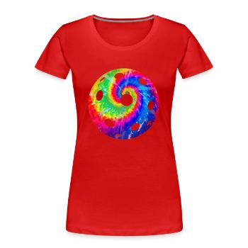 Pickleball Tie Dye Retro 80s 90s - Women's Premium Organic T-Shirt - navy - Front - Mia (176cm)