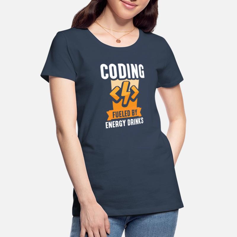 Programming with Energydrinks Coding Code Coder Women's Premium Organic T-Shirt